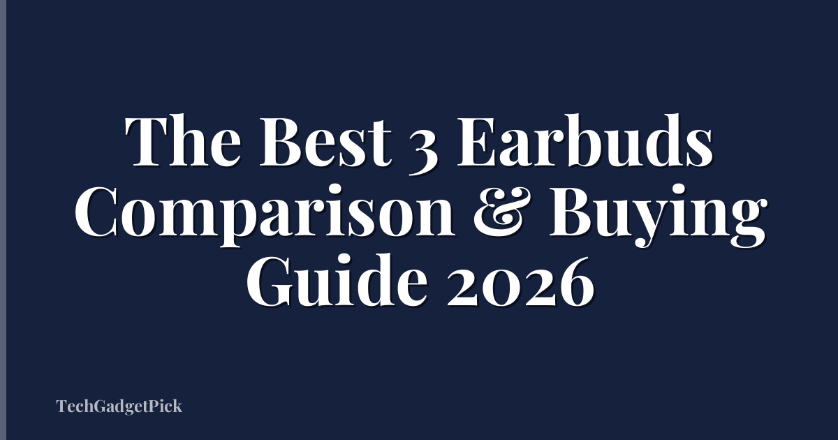 The Best 3 Earbuds Comparison & Buying Guide 2026