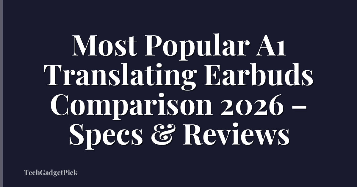Most Popular A1 Translating Earbuds Comparison 2026 – Specs & Reviews