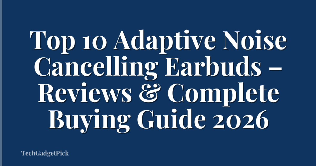 Top 10 Adaptive Noise Cancelling Earbuds – Reviews & Complete Buying Guide 2026