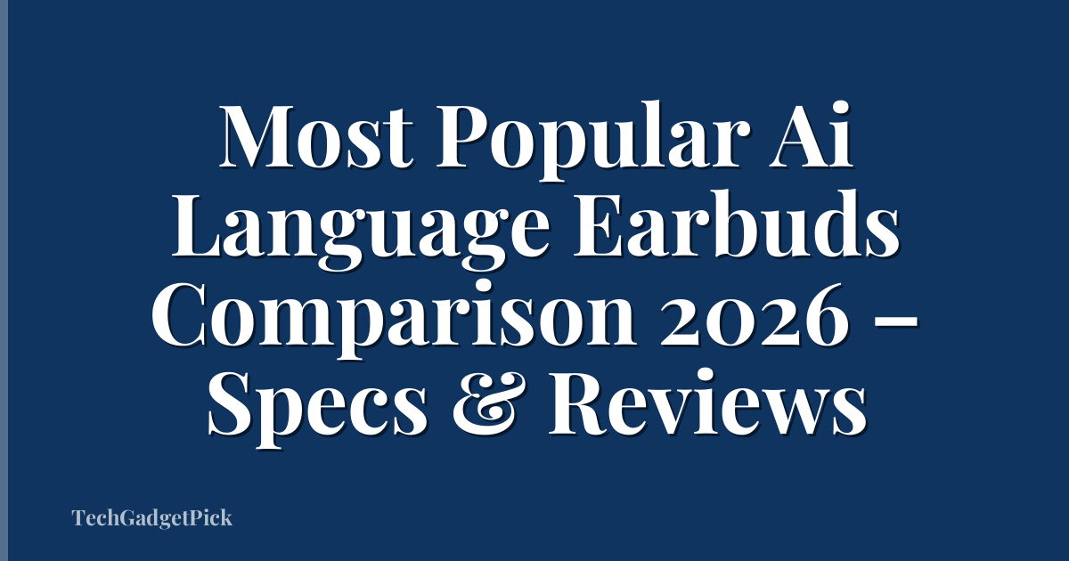 Most Popular Ai Language Earbuds Comparison 2026 – Specs & Reviews
