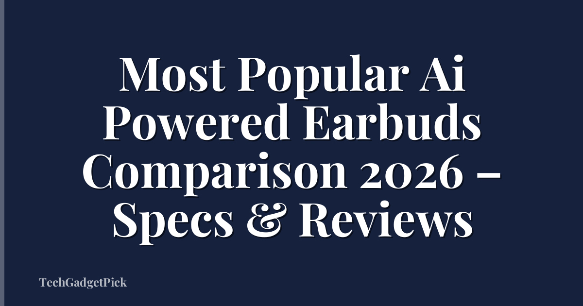 Most Popular Ai Powered Earbuds Comparison 2026 – Specs & Reviews