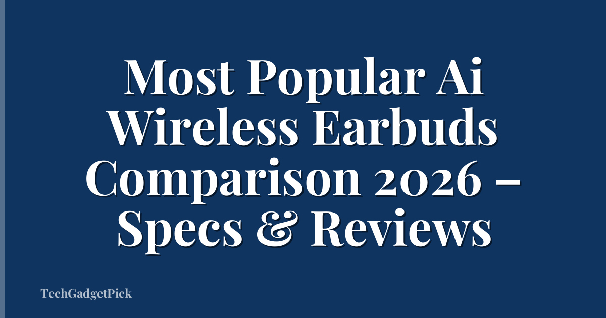 Most Popular Ai Wireless Earbuds Comparison 2026 – Specs & Reviews