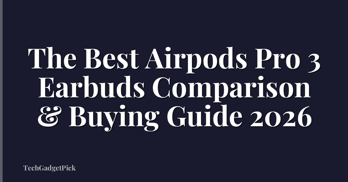 The Best Airpods Pro 3 Earbuds Comparison & Buying Guide 2026