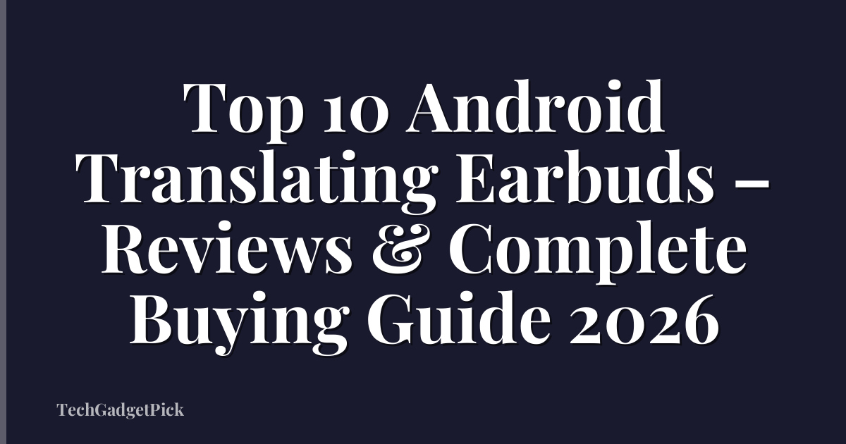 Top 10 Android Translating Earbuds – Reviews & Complete Buying Guide 2026