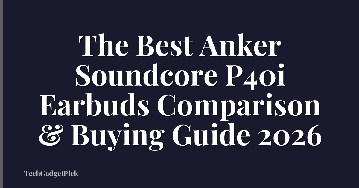 The Best Anker Soundcore P40i Earbuds Comparison & Buying Guide 2026