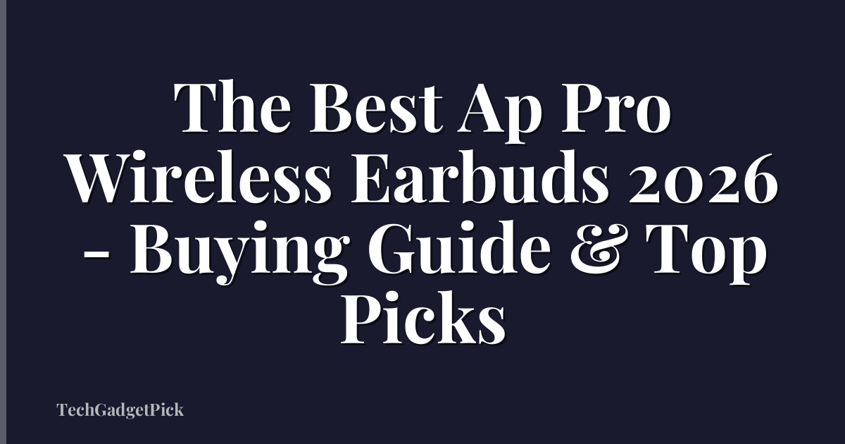 The Best Ap Pro Wireless Earbuds 2026 - Buying Guide & Top Picks