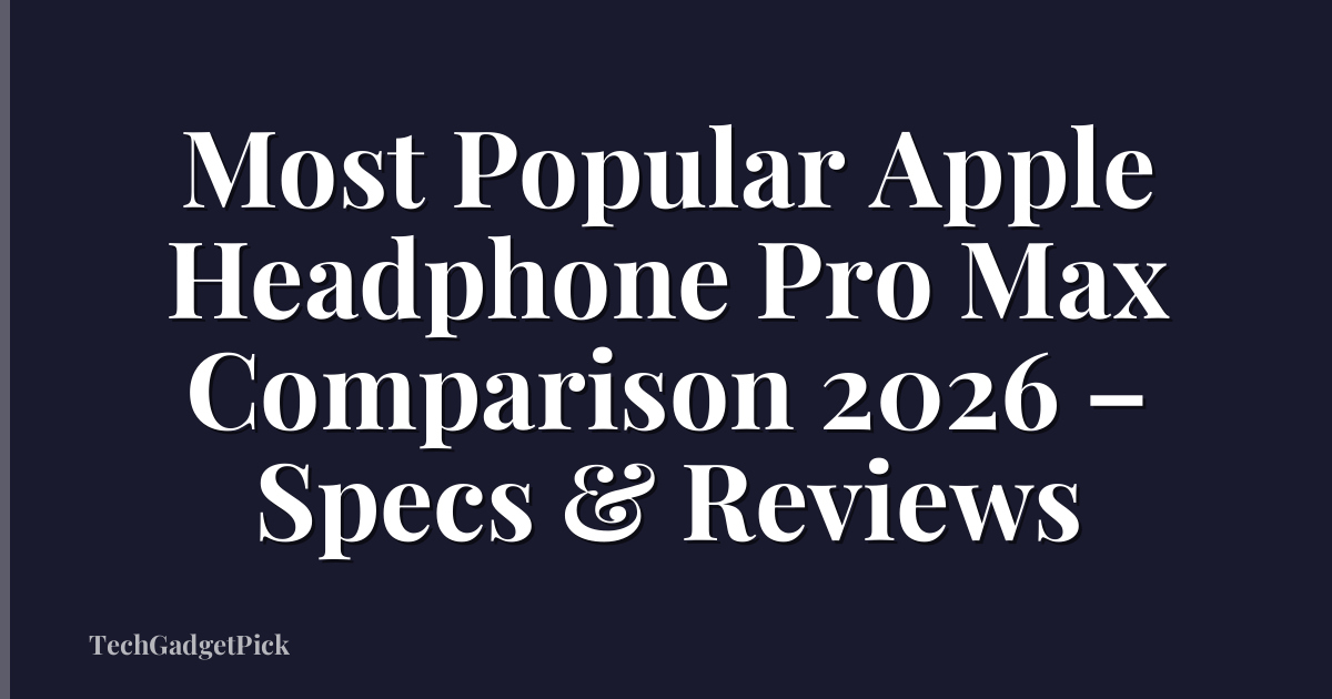 Most Popular Apple Headphone Pro Max Comparison 2026 – Specs & Reviews