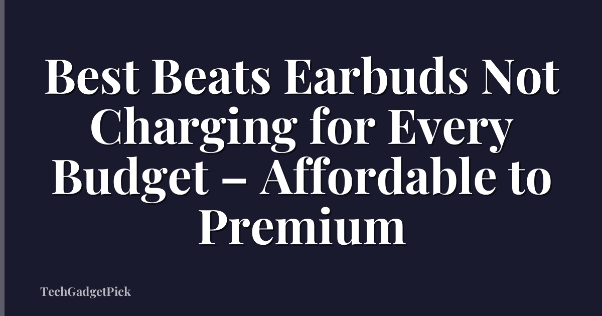 Best Beats Earbuds Not Charging for Every Budget – Affordable to Premium