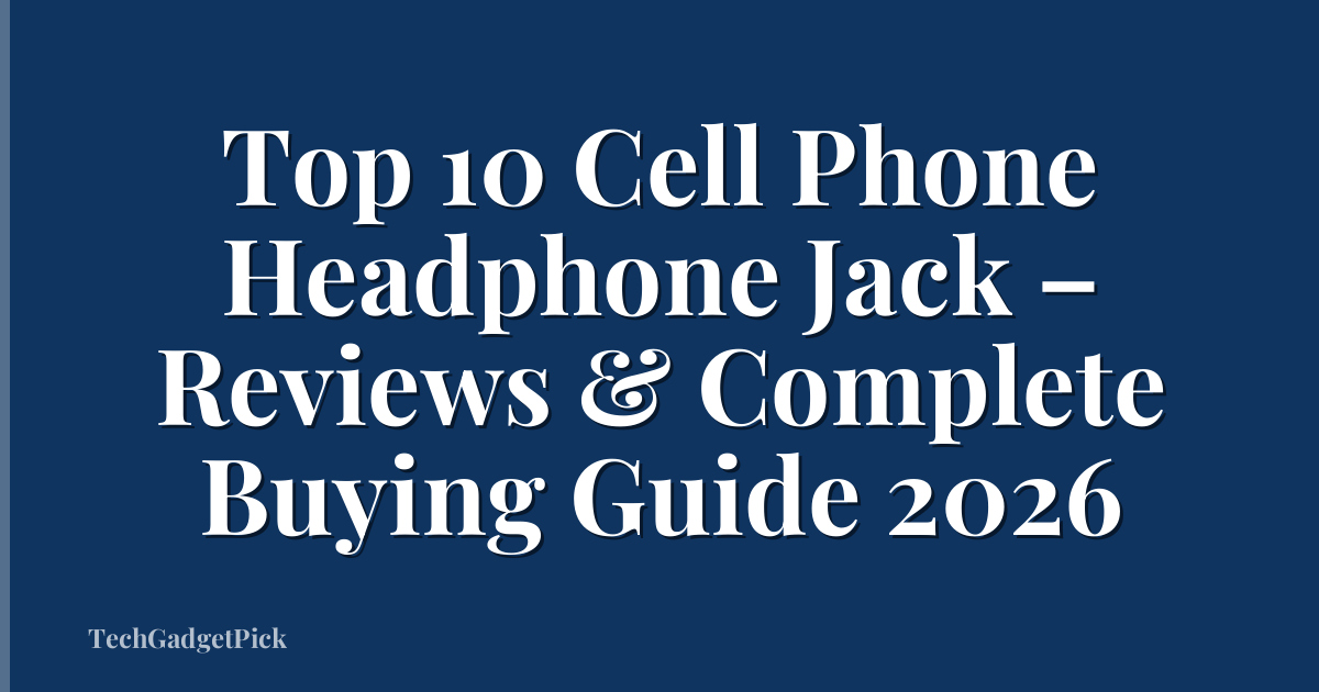 Top 10 Cell Phone Headphone Jack – Reviews & Complete Buying Guide 2026