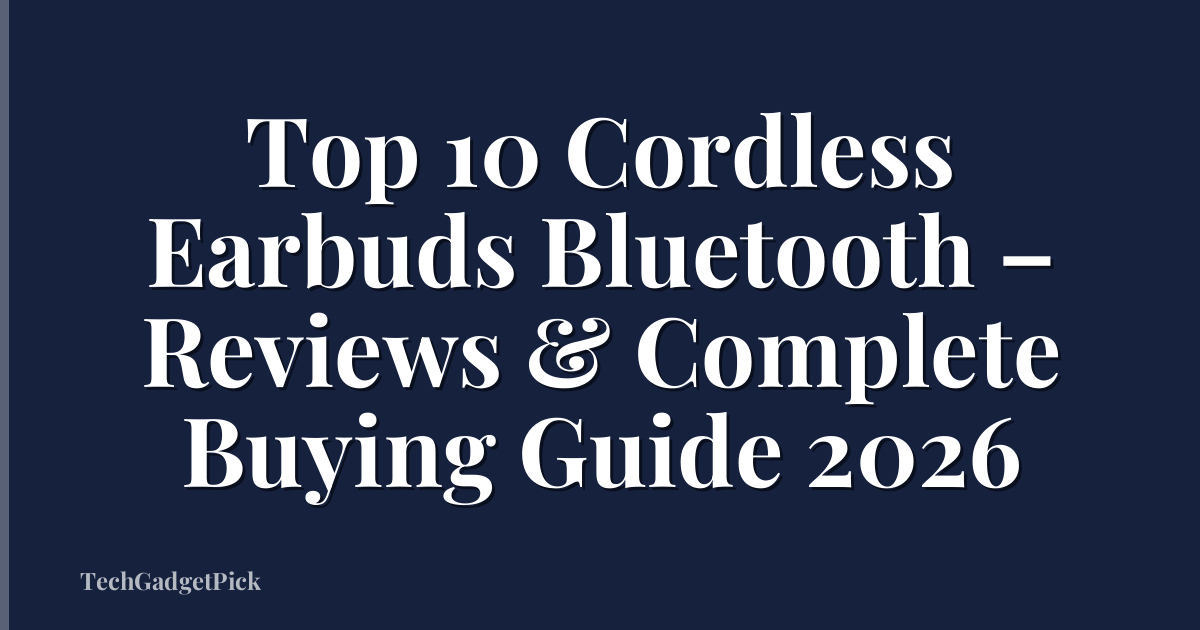 Top 10 Cordless Earbuds Bluetooth – Reviews & Complete Buying Guide 2026