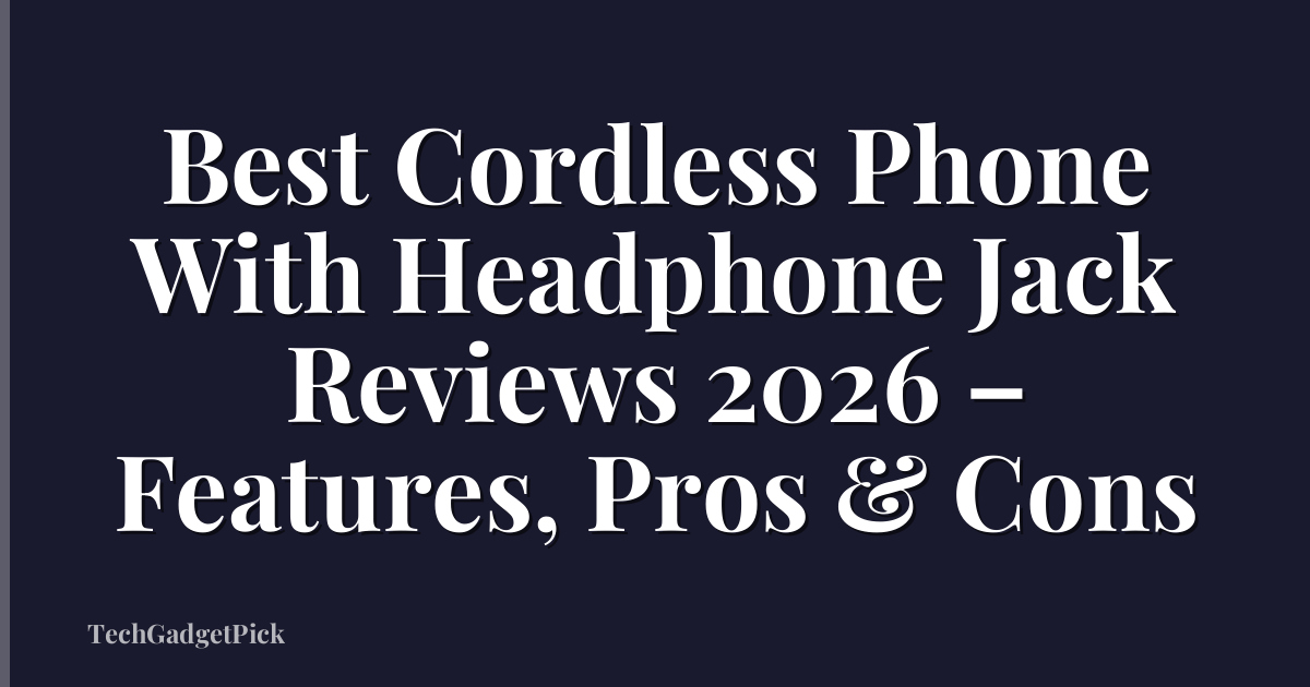 Best Cordless Phone With Headphone Jack Reviews 2026 – Features, Pros & Cons