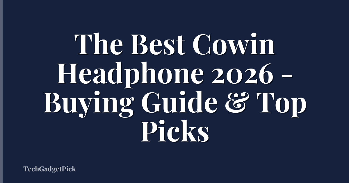 The Best Cowin Headphone 2026 - Buying Guide & Top Picks