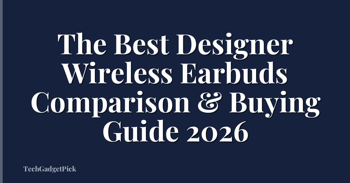 The Best Designer Wireless Earbuds Comparison & Buying Guide 2026
