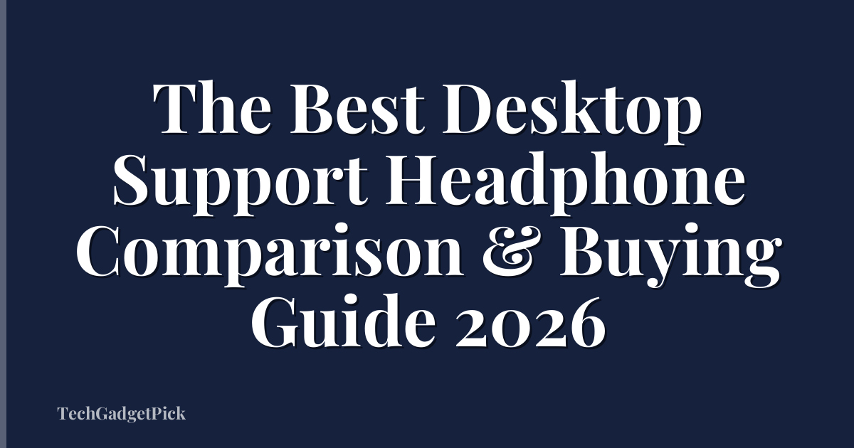 The Best Desktop Support Headphone Comparison & Buying Guide 2026