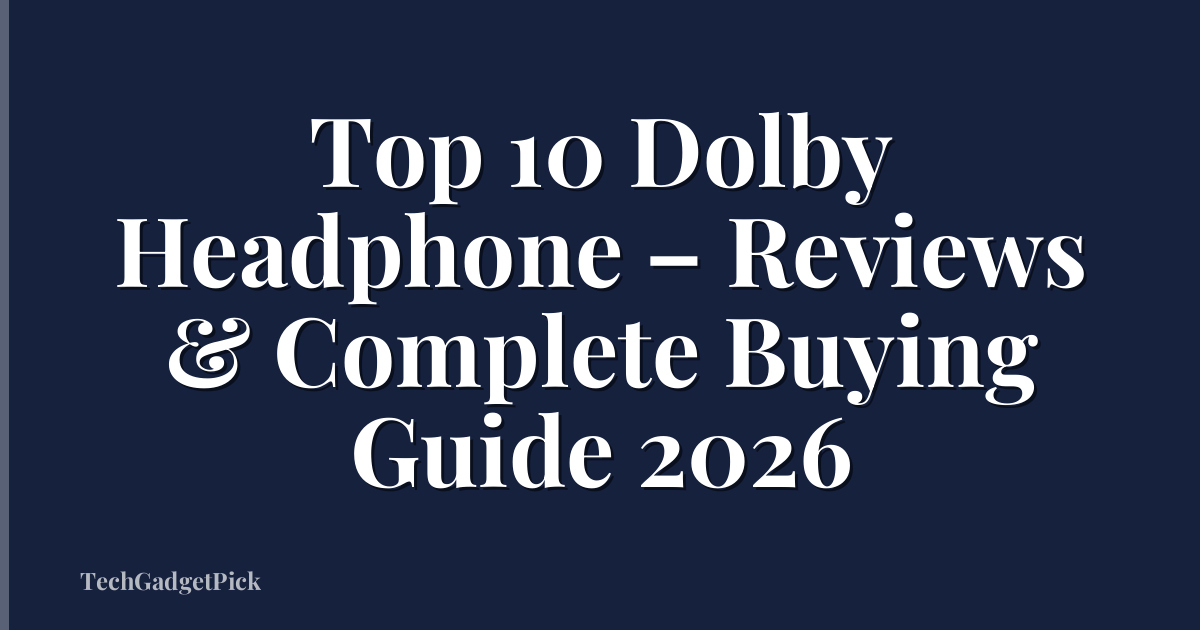 Top 10 Dolby Headphone – Reviews & Complete Buying Guide 2026