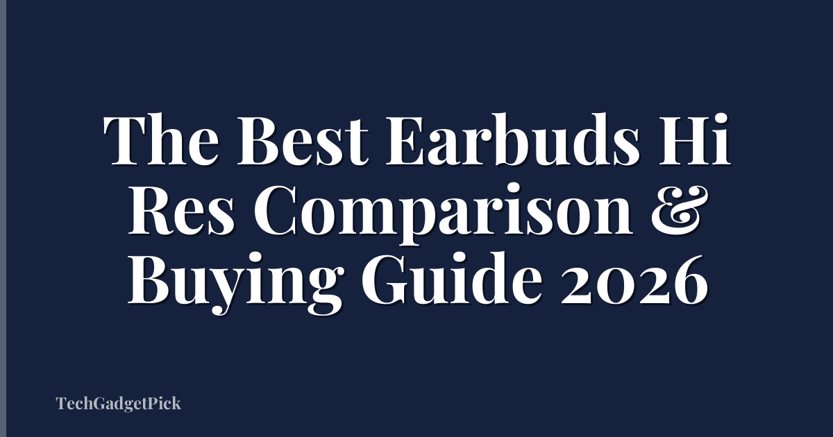 The Best Earbuds Hi Res Comparison & Buying Guide 2026