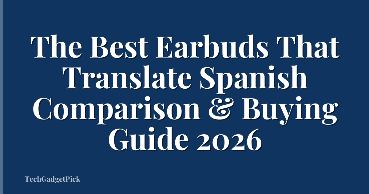 The Best Earbuds That Translate Spanish Comparison & Buying Guide 2026