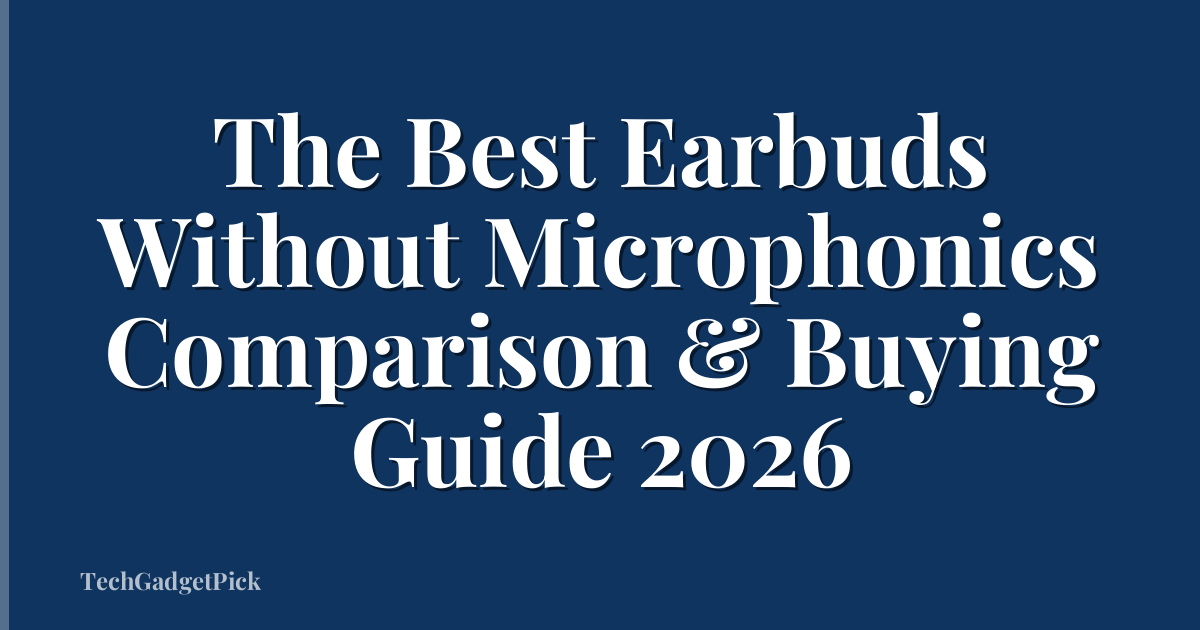 The Best Earbuds Without Microphonics Comparison & Buying Guide 2026