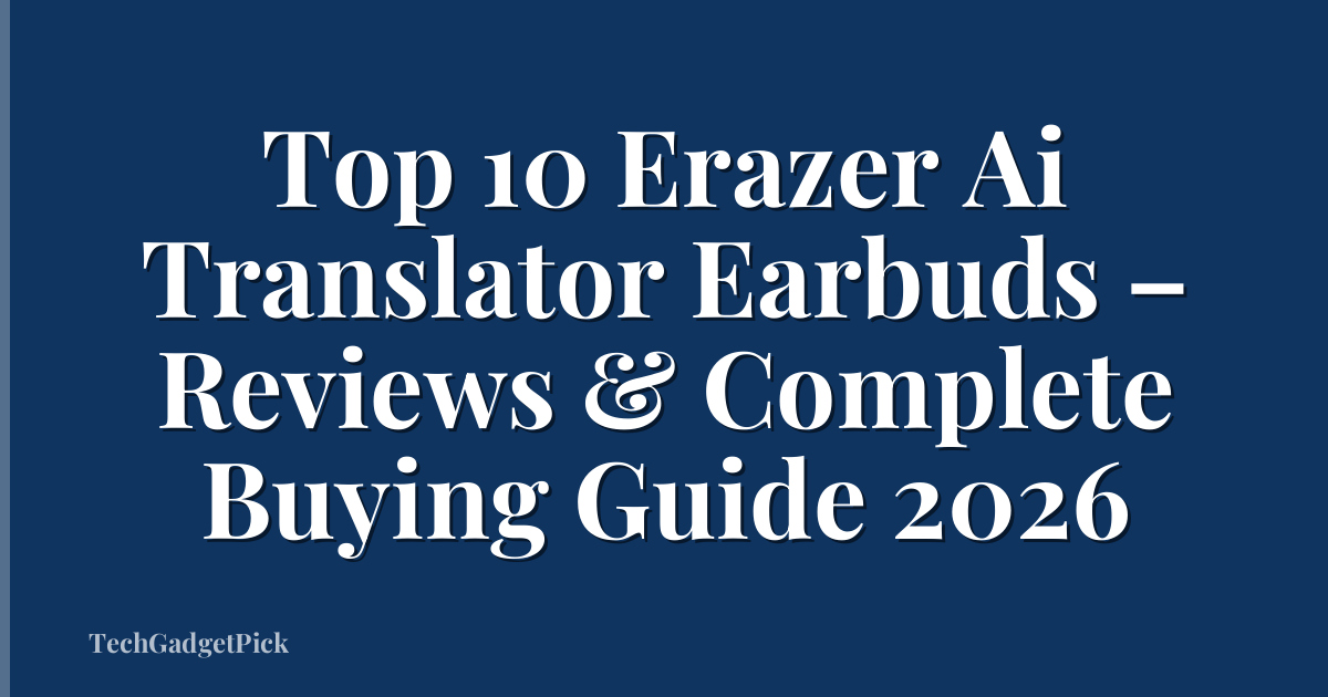 Top 10 Erazer Ai Translator Earbuds – Reviews & Complete Buying Guide 2026