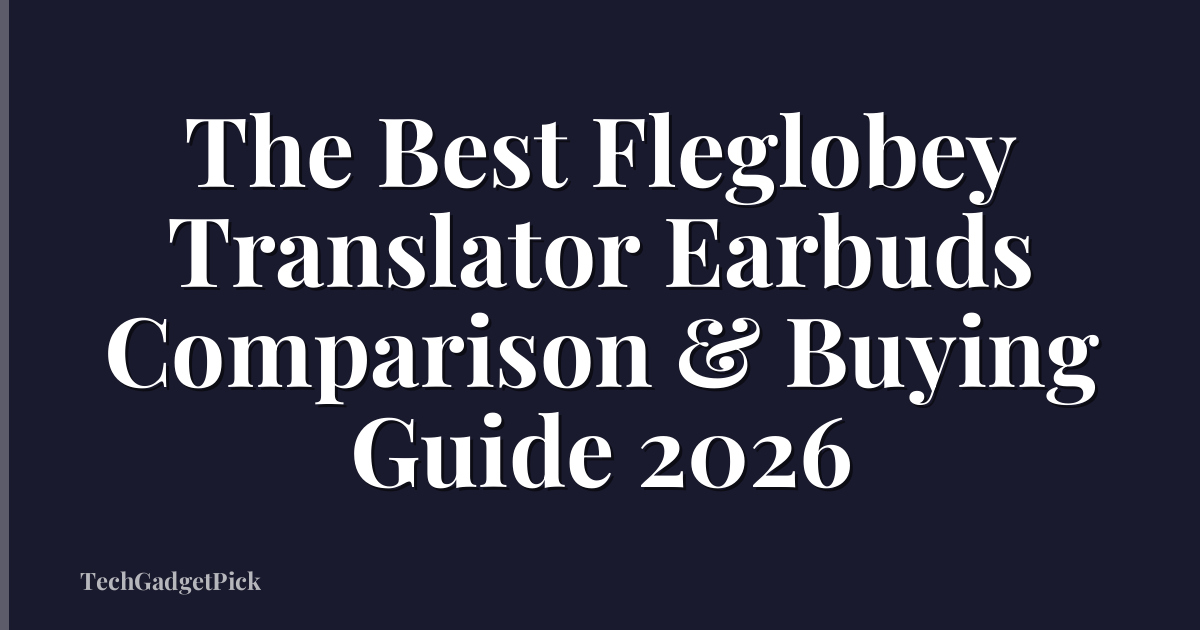 The Best Fleglobey Translator Earbuds Comparison & Buying Guide 2026