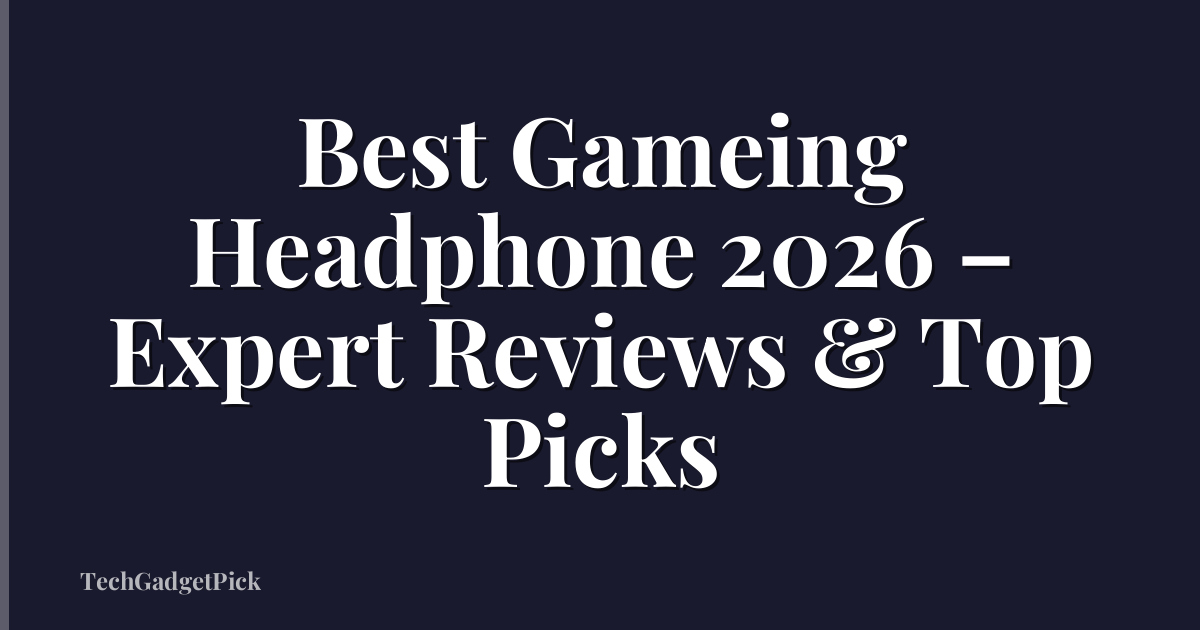 Best Gameing Headphone 2026 – Expert Reviews & Top Picks