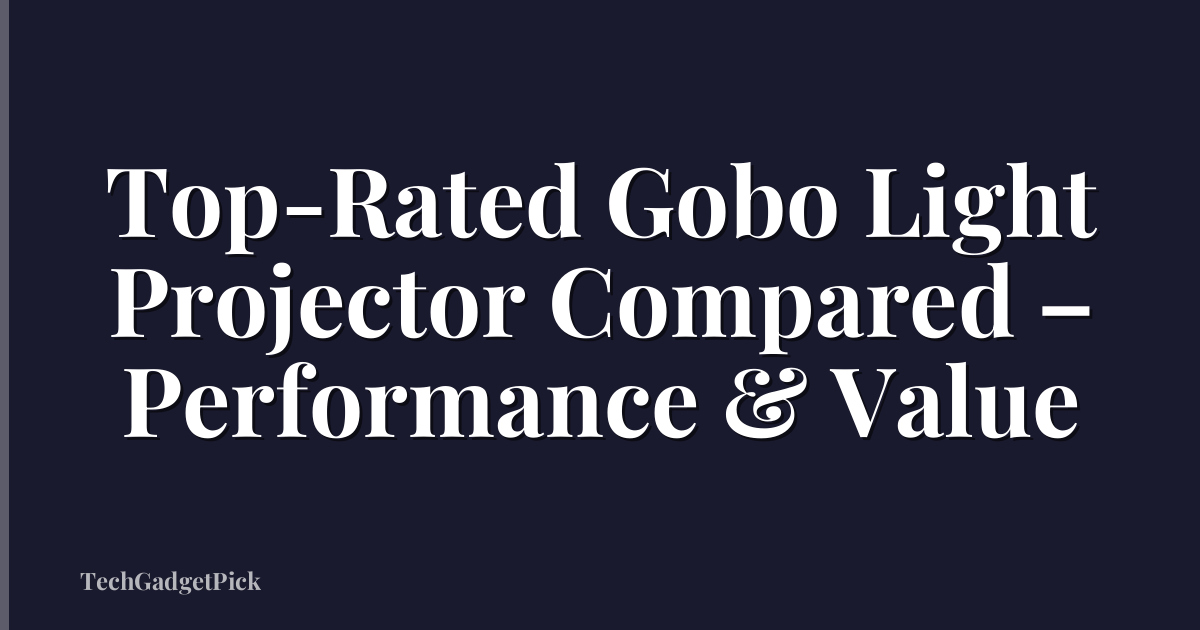 Top-Rated Gobo Light Projector Compared – Performance & Value