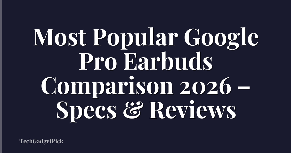 Most Popular Google Pro Earbuds Comparison 2026 – Specs & Reviews