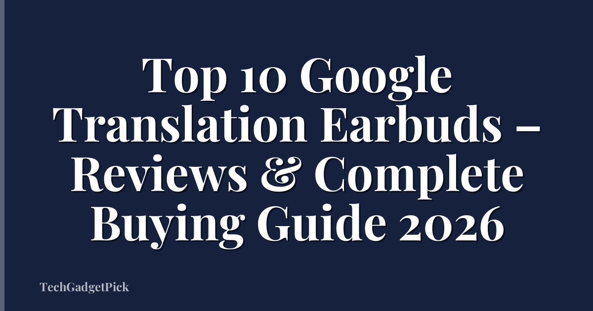 Top 10 Google Translation Earbuds – Reviews & Complete Buying Guide 2026