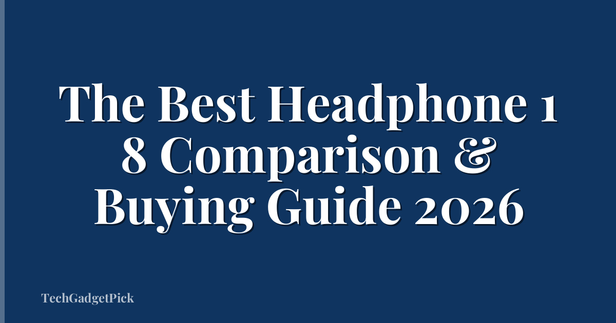 The Best Headphone 1 8 Comparison & Buying Guide 2026