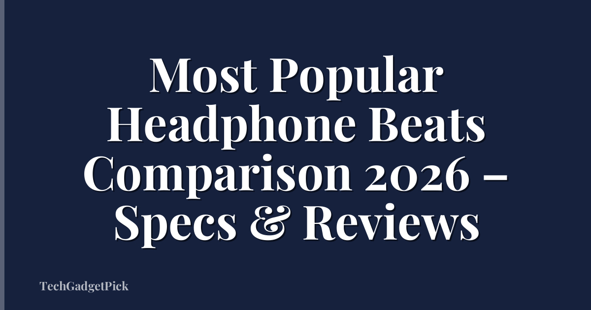 Most Popular Headphone Beats Comparison 2026 – Specs & Reviews