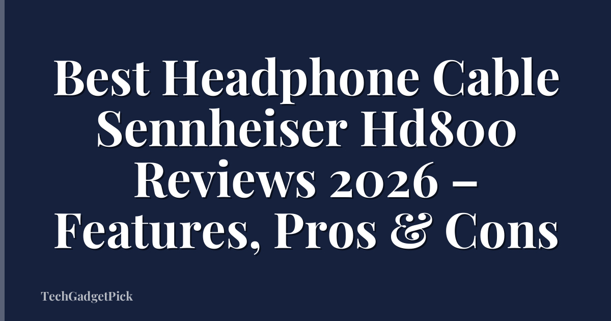 Best Headphone Cable Sennheiser Hd800 Reviews 2026 – Features, Pros & Cons