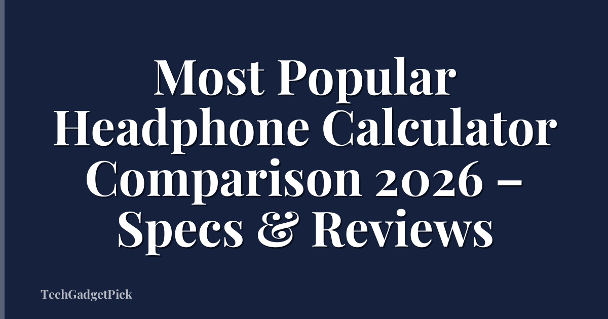 Most Popular Headphone Calculator Comparison 2026 – Specs & Reviews