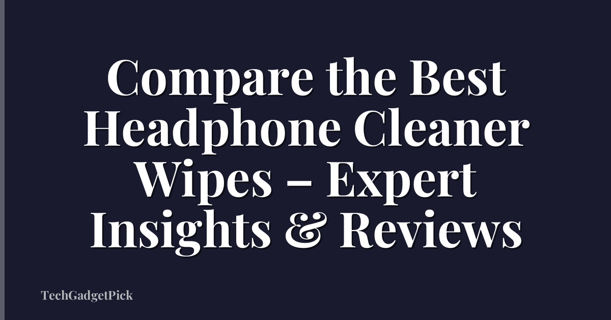 Compare the Best Headphone Cleaner Wipes – Expert Insights & Reviews