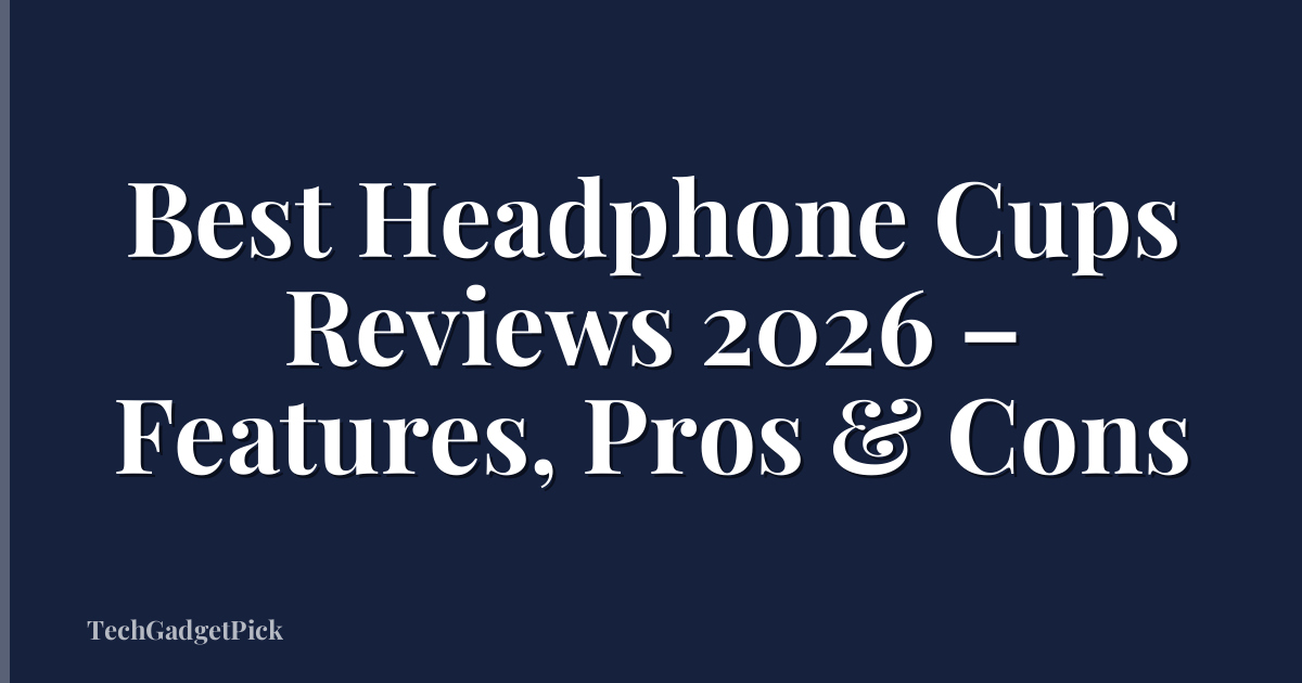 Best Headphone Cups Reviews 2026 – Features, Pros & Cons