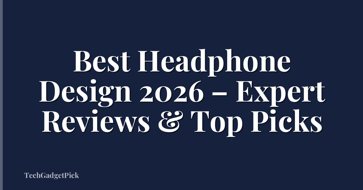 Best Headphone Design 2026 – Expert Reviews & Top Picks