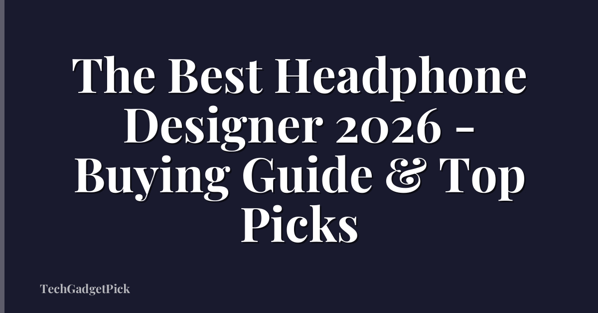 The Best Headphone Designer 2026 - Buying Guide & Top Picks