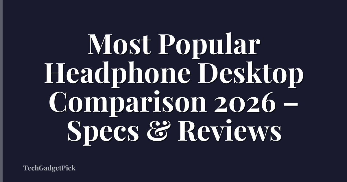 Most Popular Headphone Desktop Comparison 2026 – Specs & Reviews