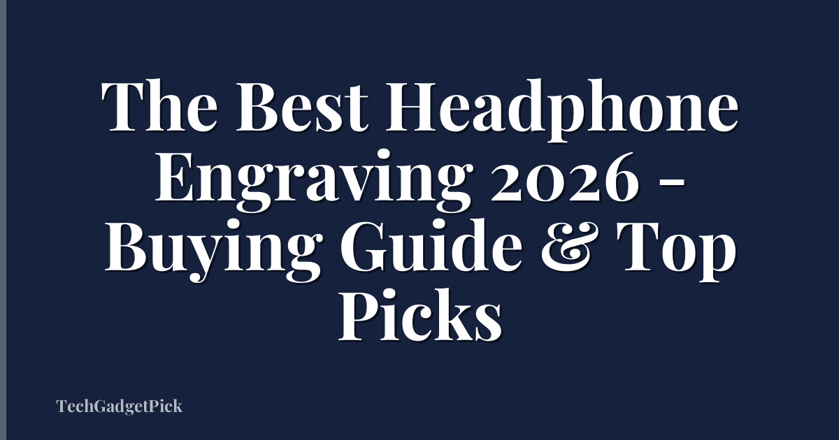 The Best Headphone Engraving 2026 - Buying Guide & Top Picks