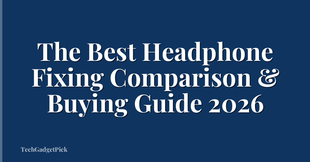The Best Headphone Fixing Comparison & Buying Guide 2026