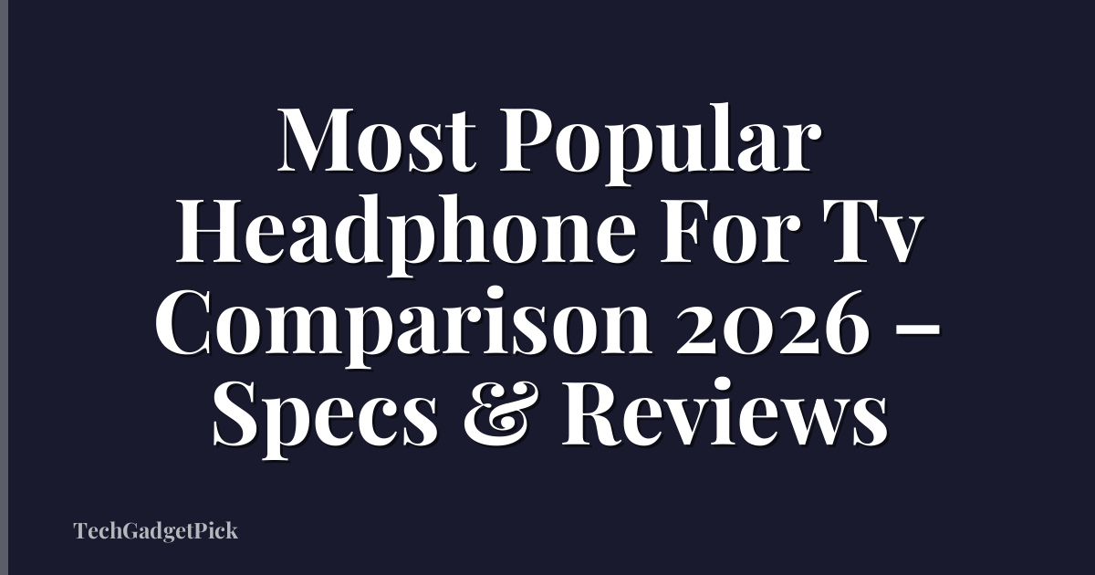 Most Popular Headphone For Tv Comparison 2026 – Specs & Reviews