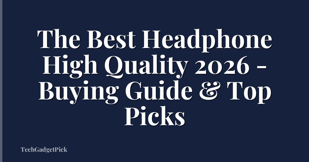 The Best Headphone High Quality 2026 - Buying Guide & Top Picks