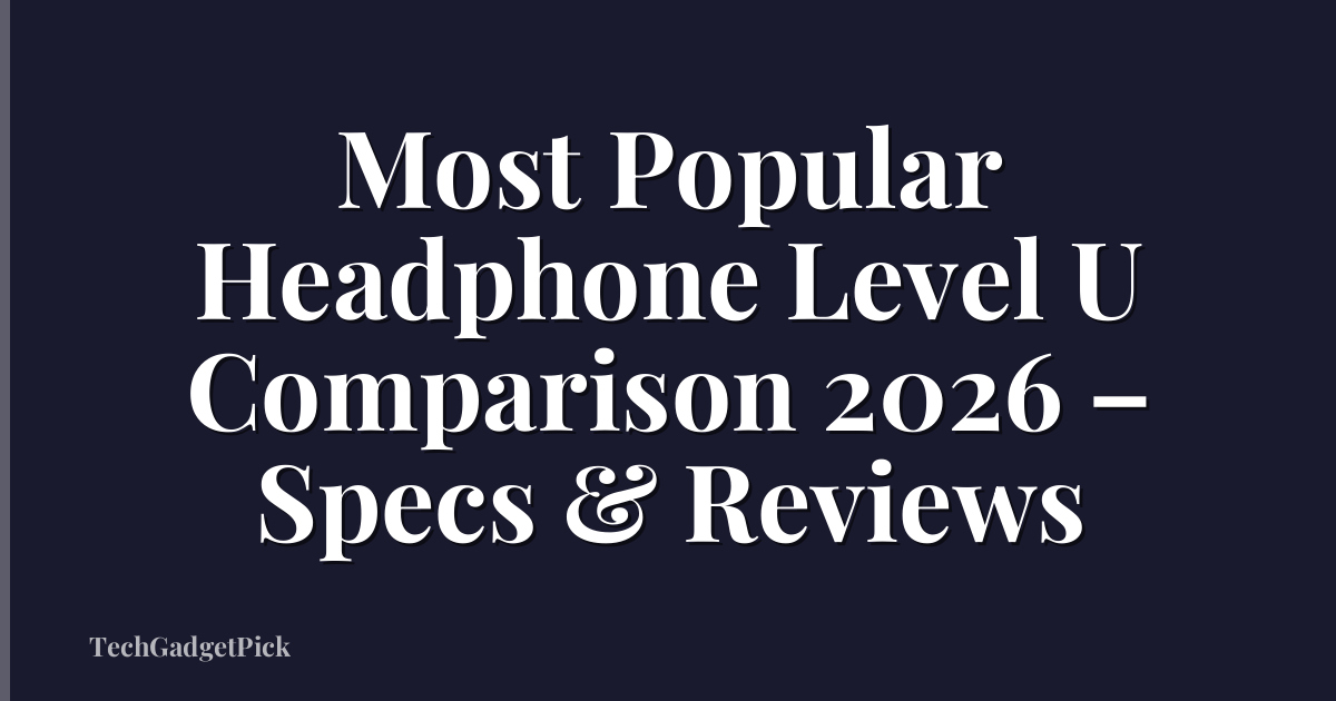 Most Popular Headphone Level U Comparison 2026 – Specs & Reviews