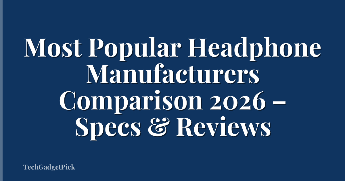 Most Popular Headphone Manufacturers Comparison 2026 – Specs & Reviews