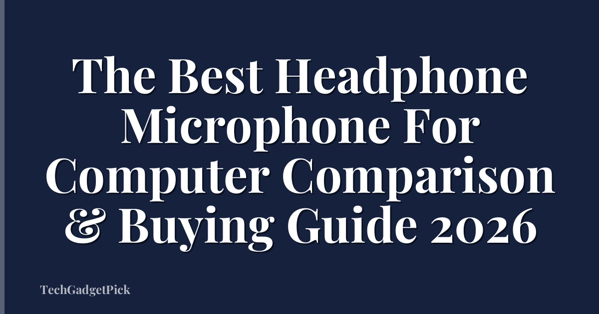 The Best Headphone Microphone For Computer Comparison & Buying Guide 2026
