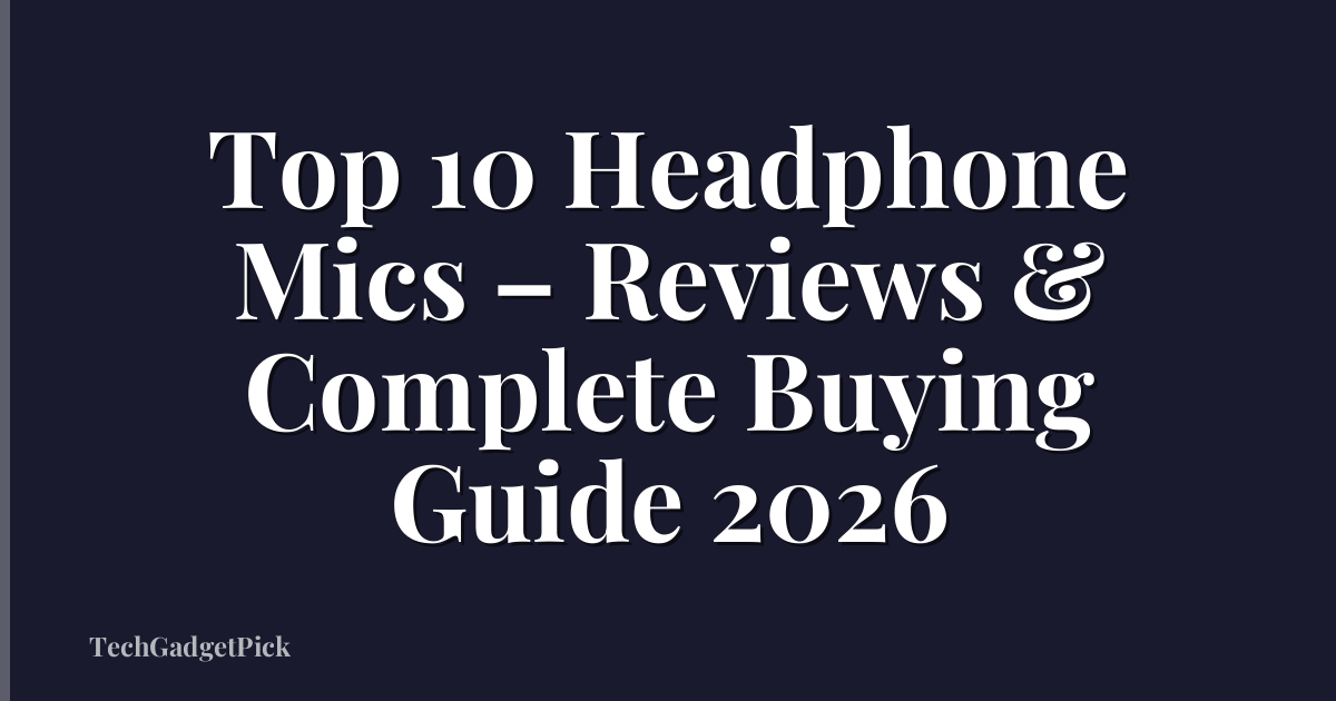 Top 10 Headphone Mics – Reviews & Complete Buying Guide 2026