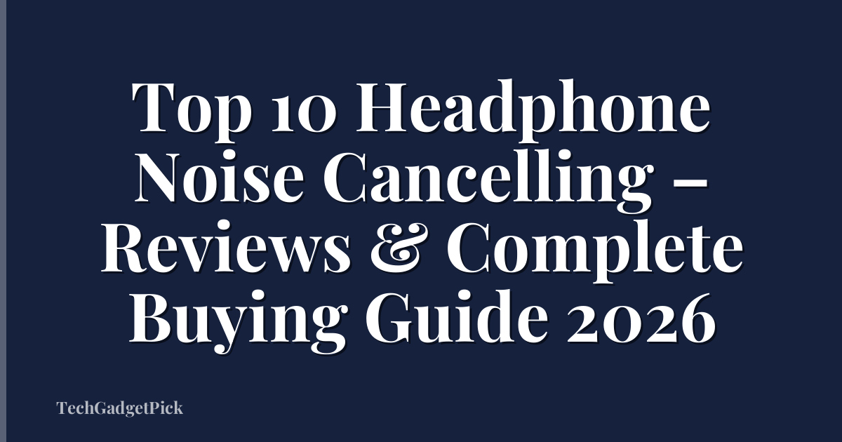 Top 10 Headphone Noise Cancelling – Reviews & Complete Buying Guide 2026