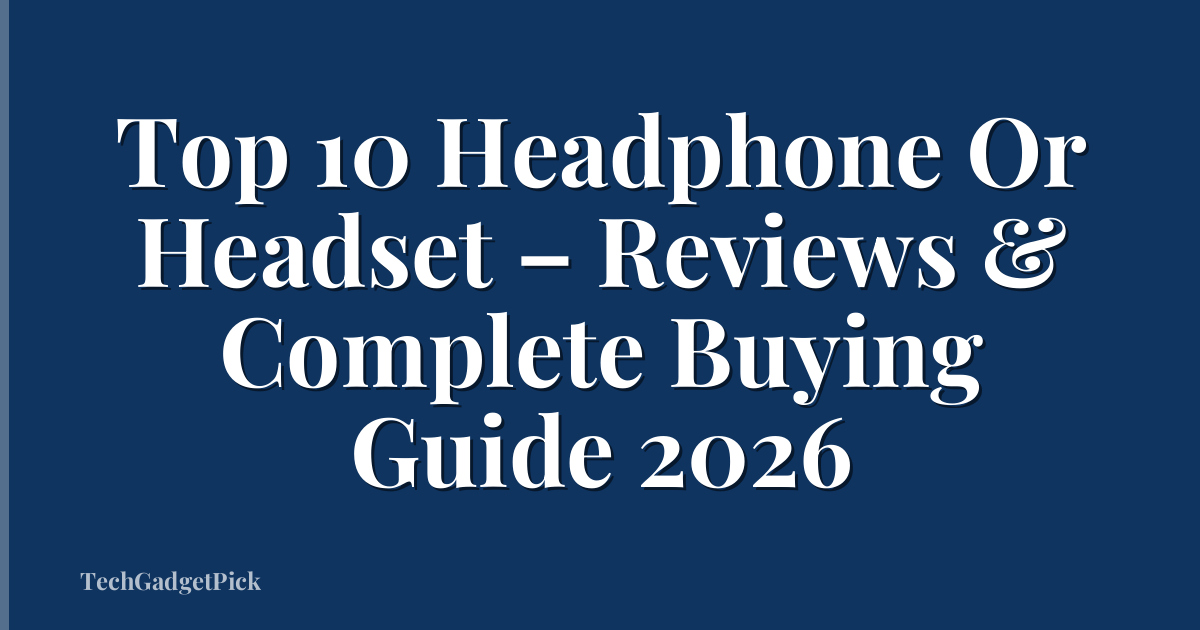 Top 10 Headphone Or Headset – Reviews & Complete Buying Guide 2026