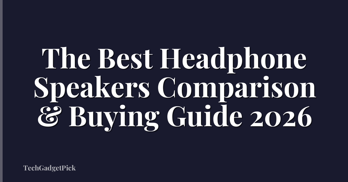 The Best Headphone Speakers Comparison & Buying Guide 2026