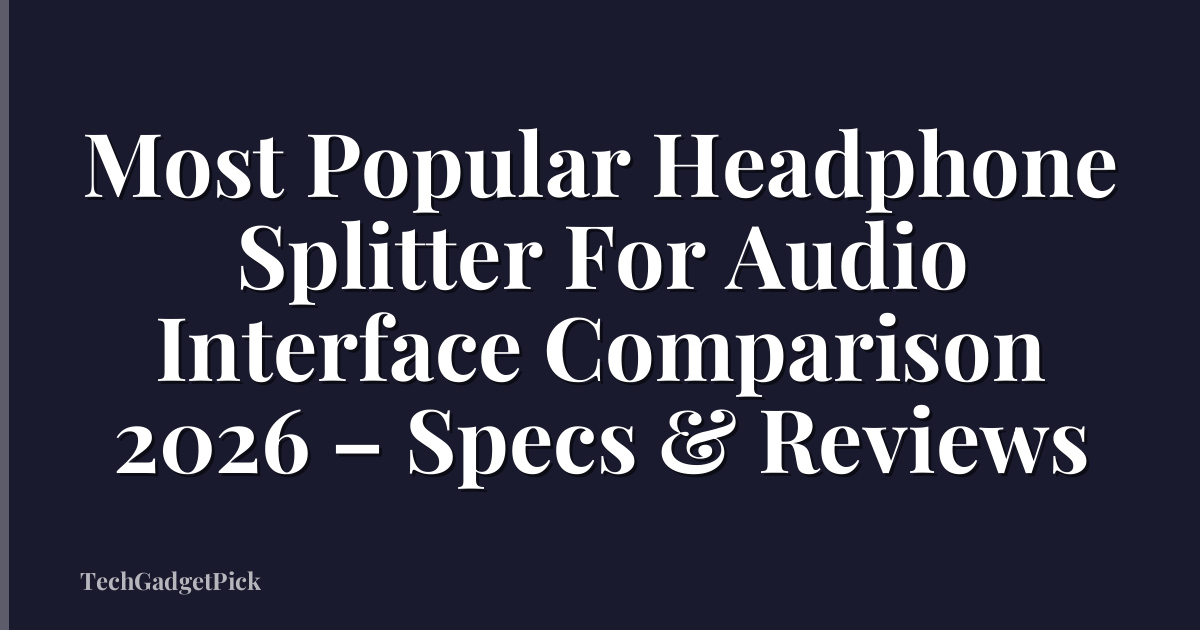 Most Popular Headphone Splitter For Audio Interface Comparison 2026 – Specs & Reviews