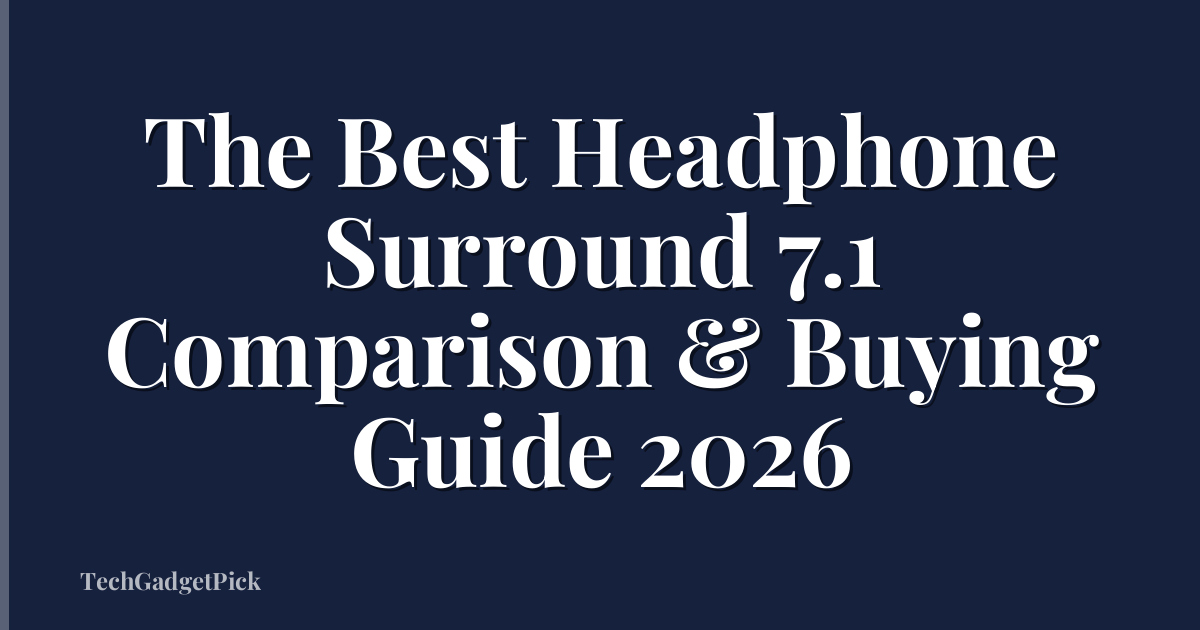 The Best Headphone Surround 7.1 Comparison & Buying Guide 2026